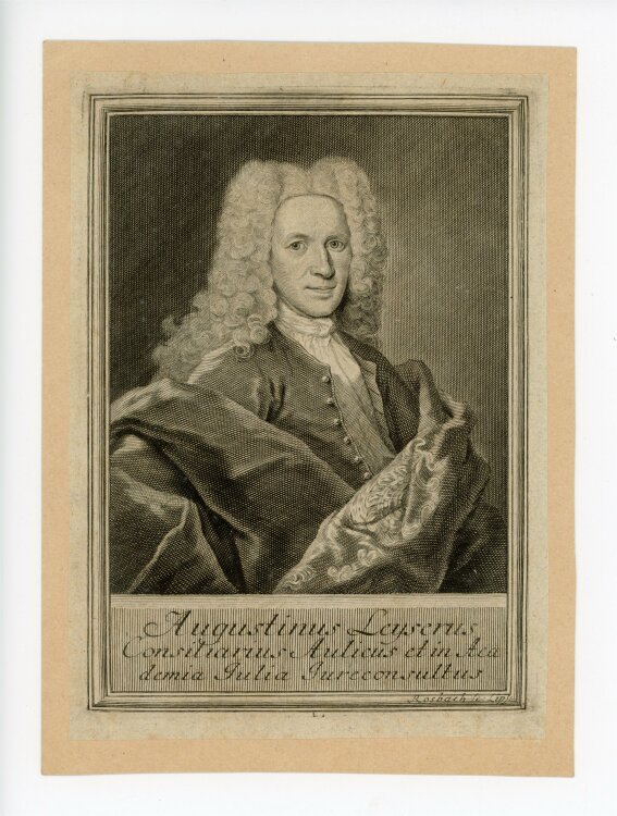 Johann Friedrich Rosbach - Bildnis des Augustinus Leyserus - o.J. - Kupferstich
