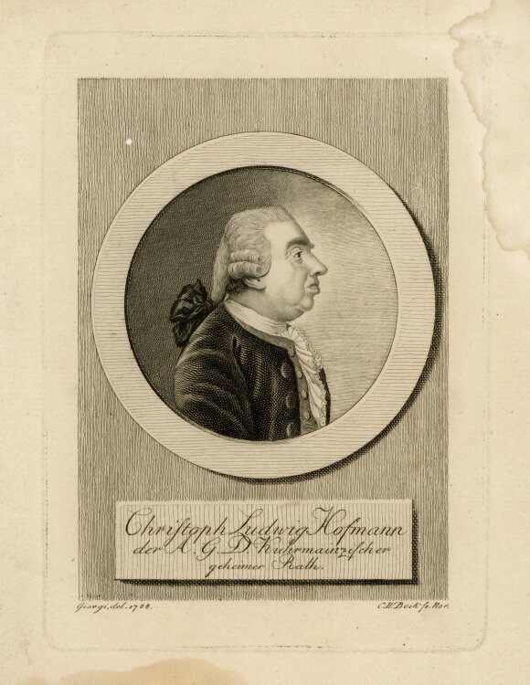 Christoph Wilhelm Bock - Bildnis des Christoph Ludwig...