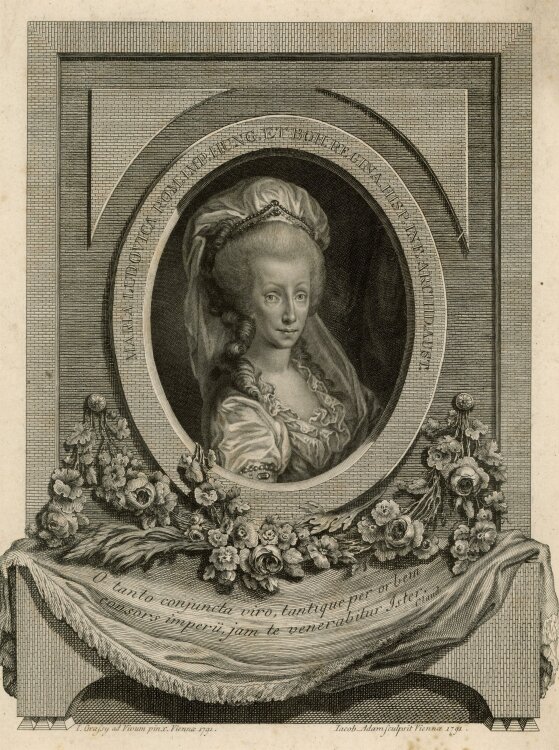 Jacob Adam - Bildnis der Maria Ludovica von Spanien - 1791 - Kupferstich