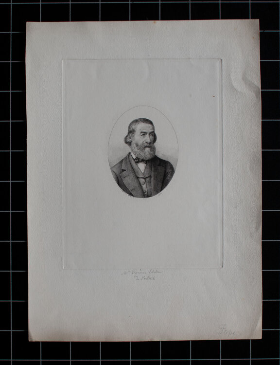 Pierre Adolphe Varin - Porträt Jean Eugène Vignères - 1876 - Kupferstich