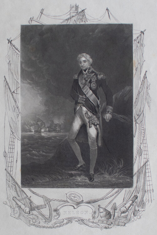 Unbekannt nach John Hoppner - Porträt Horatio Nelson - o.J. - Radierung