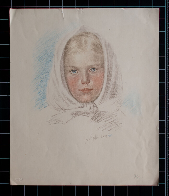 Hedwig von Schlieben - Porträt eines Mädchens - 1938 - Farblithografie