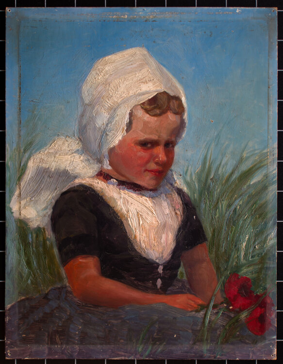 Viktor Sieger - Mädchenporträt - Ende 1800 - Öl auf Hartfaser