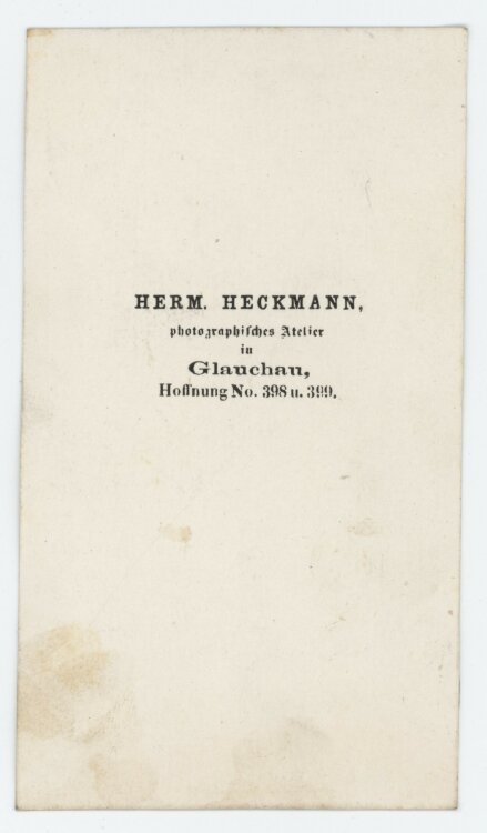 Hermann Heckmann - Porträt - o.J. - Albuminabzug