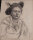 Max Lefeber - Porträt einer Frau mit Hut und Schultertuch - 1914 - Kohle