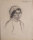 Max Lefeber - Porträt einer Frau mit Haarband - 1913 - Kohle