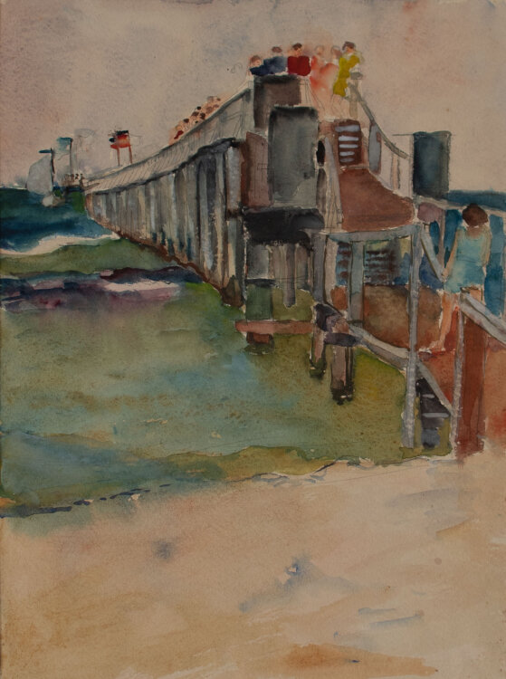 Gerhard Schulte-Dahling - Seebrücke in Prerow (II) - 1931 - Aquarell