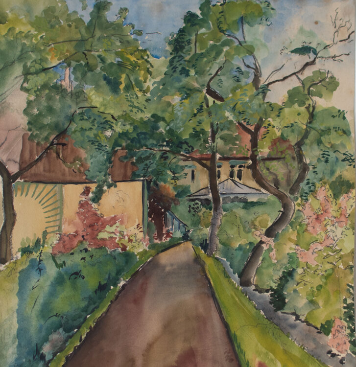 Gerhard Schulte-Dahling - Parkweg - o.J. - Aquarell