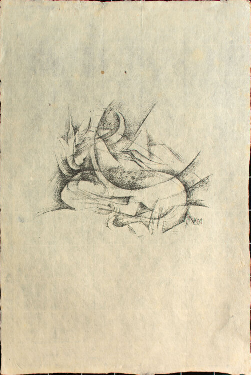 Monogrammist K.M - Pferd - o.J. - Lithografie