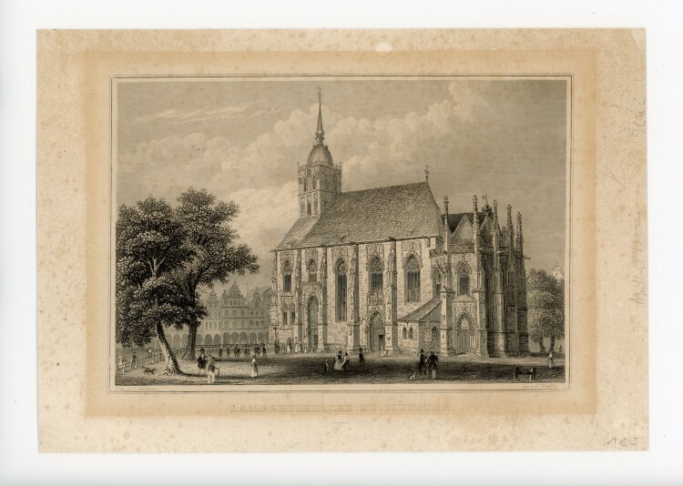 Henry Winkles - Lambertikirche zu Münster - o.J. - Stahlstich