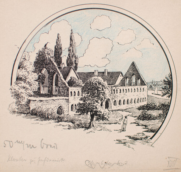 unbekannt - Kloster zu Zehdenick - o.J. - Tusche, coloriert