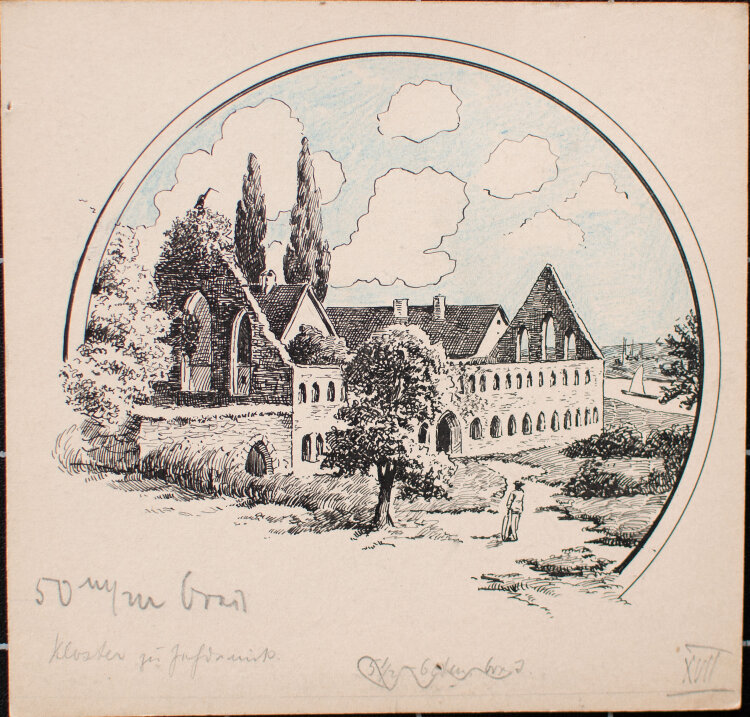 unbekannt - Kloster zu Zehdenick - o.J. - Tusche, coloriert