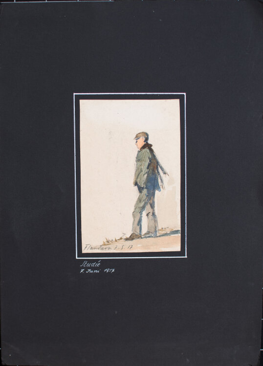 F. Bading - Männerbildnis - 1917 - Aquarell