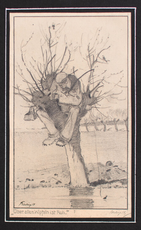 F. Bading - Angler - 1917 - Bleistift
