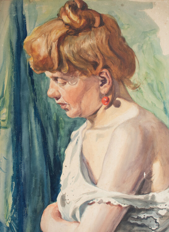 Józef Teofil Smoliński - Frauenporträt - o.J. - Aquarell