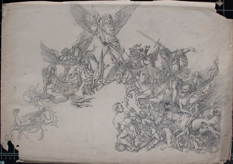 unbekannt - Apokalypse nach Albrecht Dürer - o.J. - Bleistift, Tusche