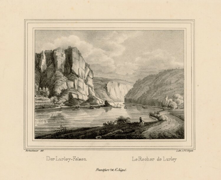 Friedrich Carl Vogel - Der Lurley-Felsen - o.J. - Lithografie