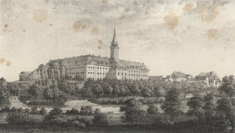 Arnz - Klosterschule Rossleben - um 1830 - Lithografie