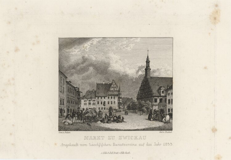 Carl Justus Ludwig Pescheck - Zwickau - um 1835 - Stahlstich