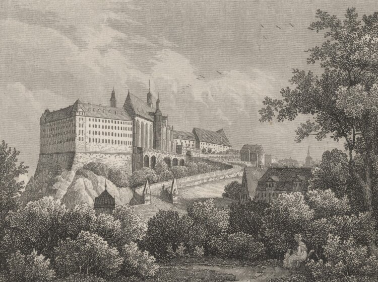 Schiffner (Verleger) - Schloss zu Altenburg - um 1845 - Stahlstich