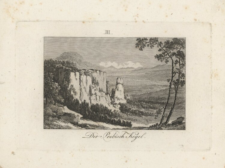 Christian August Günther - Der Prebischkegel - 1804 - Radierung