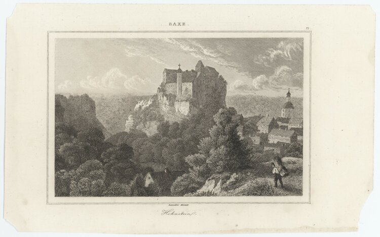 Lemaitre (Herausgeber) - Burg Hohenstein - um 1840 - Stahlstich