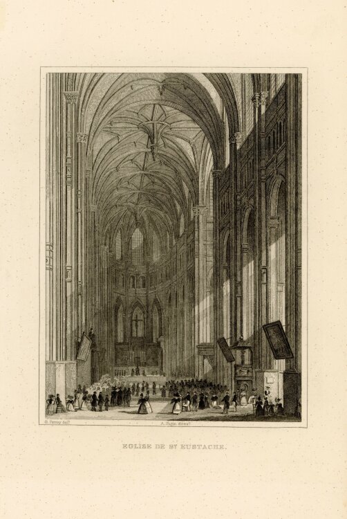 Augustus Welby Northmore Pugin - Eglise de St. Eustache - o.J. - Stahlstich