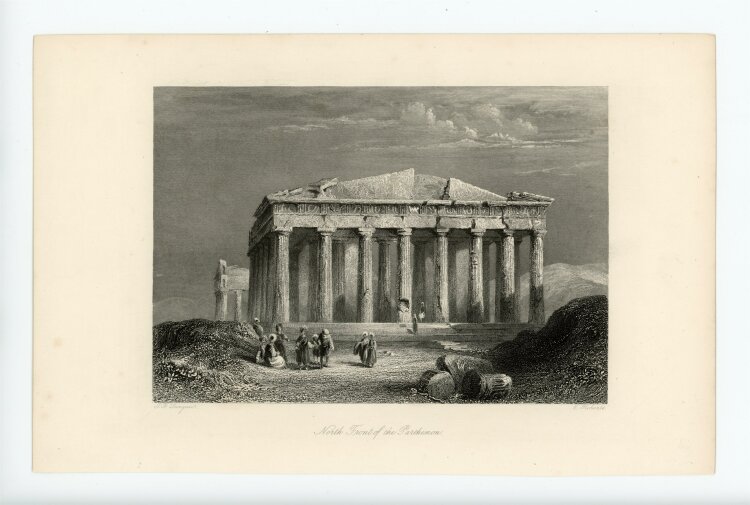 E. Roberts - North Front of the Parthenon - o.J. - Stahlstich