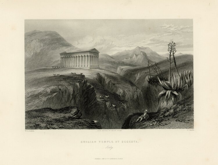James Sands - Grecian Temple at Segesta - o.J. - Stahlstich
