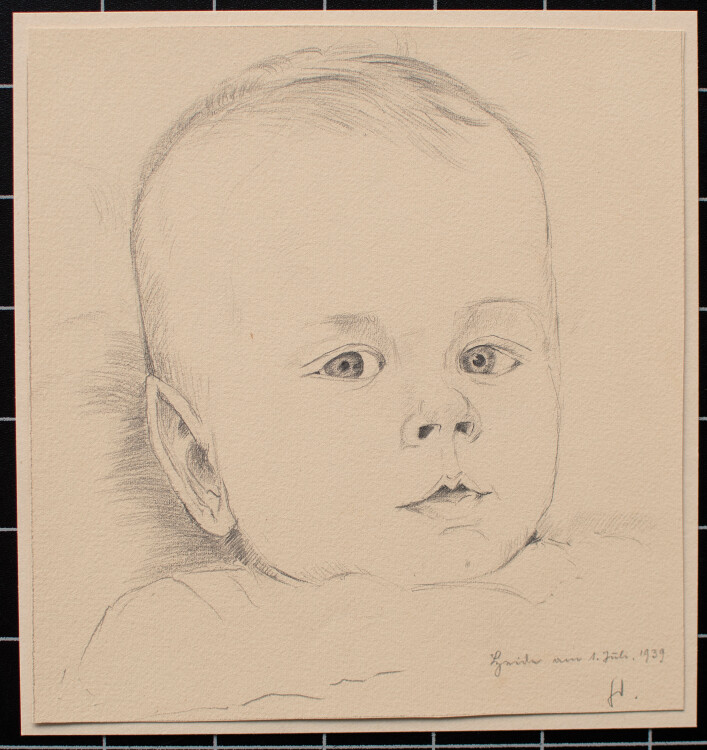 Gerhard Schulte-Dahling - Kinderporträt (Erich) - 1939 - Bleistift