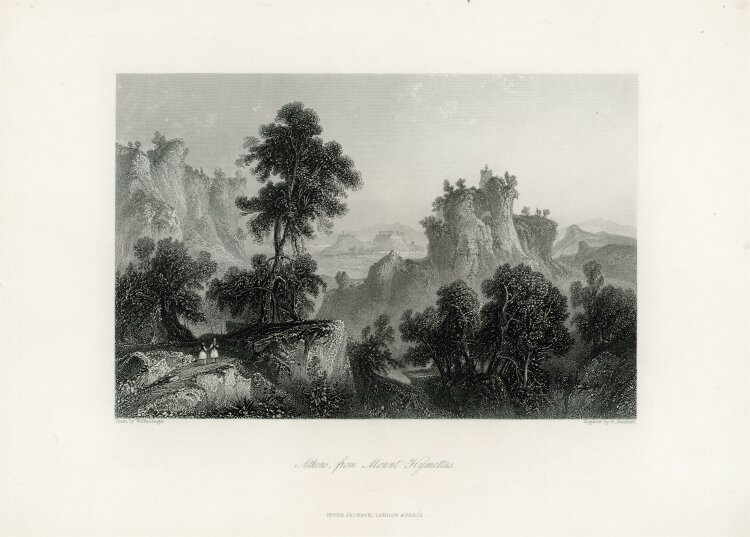 Robert Brandard - Athens, from Mount Hymettus - o.J. - Stahlstich