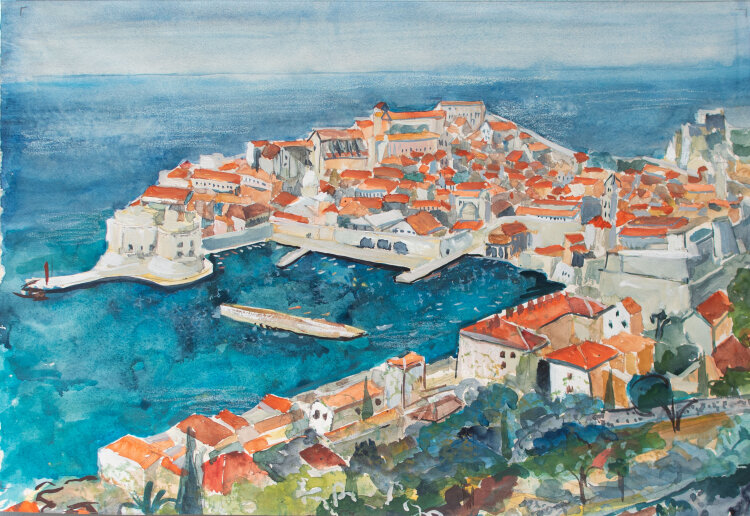 Gerhard Schulte-Dahling - Dubrovnik (Koratien) - o.J. - Aquarell