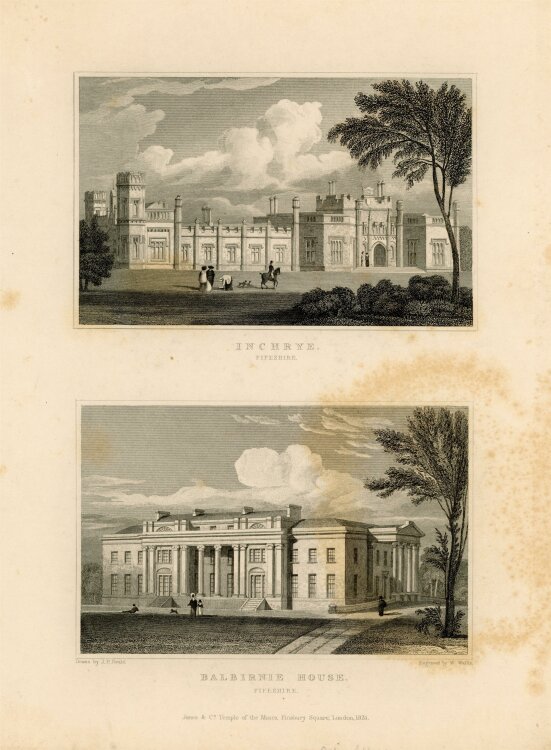 W. Wallis - Balbirnie House - 1831 - Stahlstich
