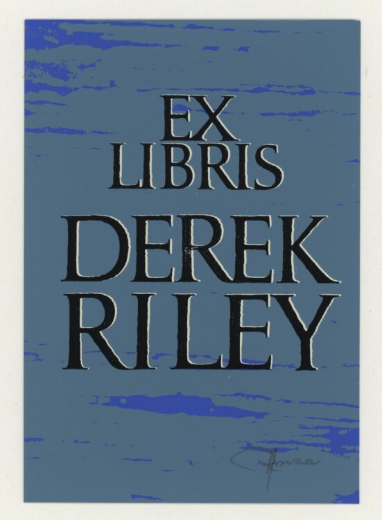 Hannu Paalasmaa - Ex Libris Derek Riley - ohne Jahresangabe - Siebdruck