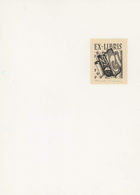 Christian Blaesbjerg -  Ex Libris - o. J. - Klischedruck