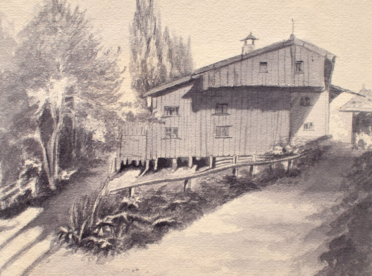 Unbekannt - Wassermühle - o.J. - Aquarell
