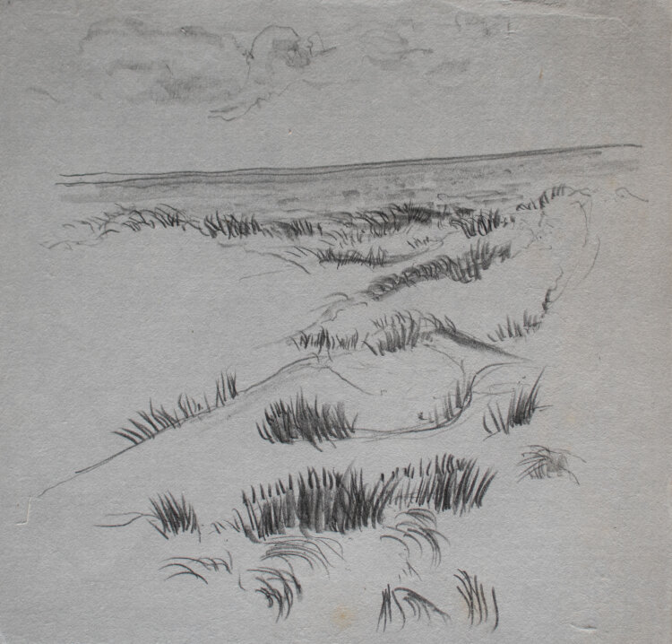 Gerhard Schulte-Dahling - Strand mit Meer (auf Sylt?) - o.J. - Bleistift