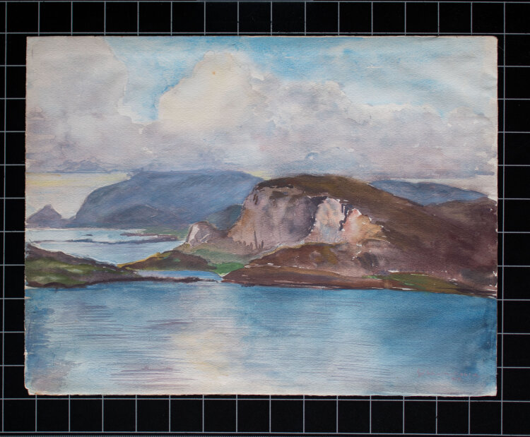 Gerhard Schulte-Dahling - Fjord in Norwegen - 1944 - Aquarell