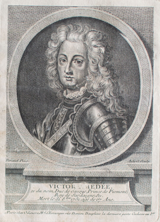 Aubert - Porträt Victor-Amédée - o.J. - Kupferstich