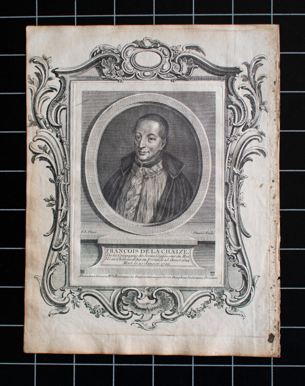 Pinsio nach F.L. - Porträt François de la Chaize - o.J. - Kupferstich