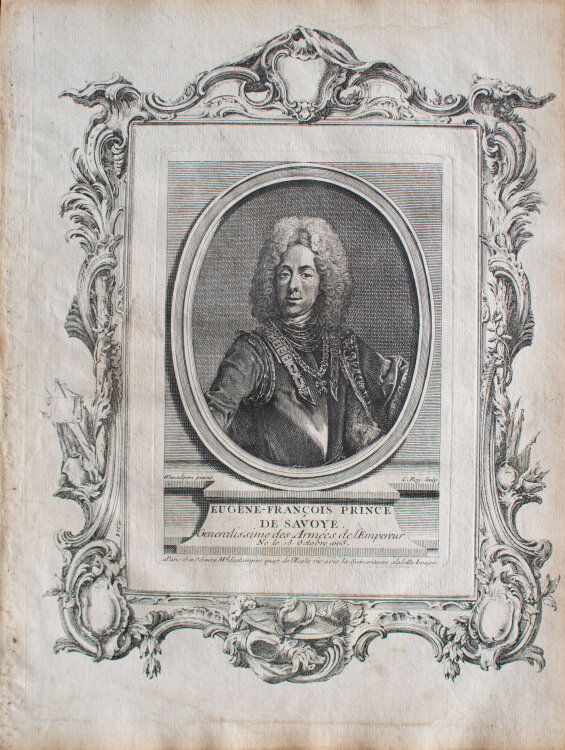 Claude Roy (Leroy) nach Wanculpem - Porträt Eugène-François Prince de Savoye - o.J. - Kupferstich