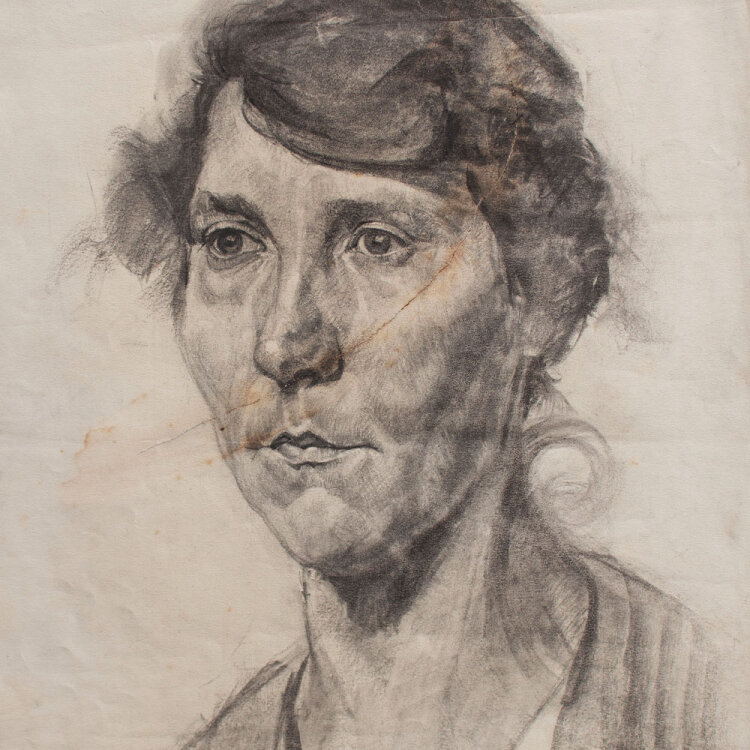 unbekannt - Frauenporträt - 1925 - Bleistiftzeichnung