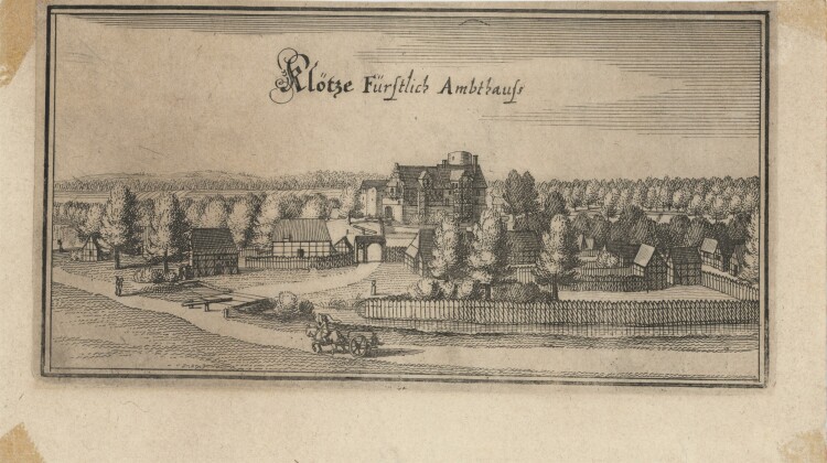 Matthäus Merian - Klötze Fürstlich Ambtshaus - 1654 - Kupferstich