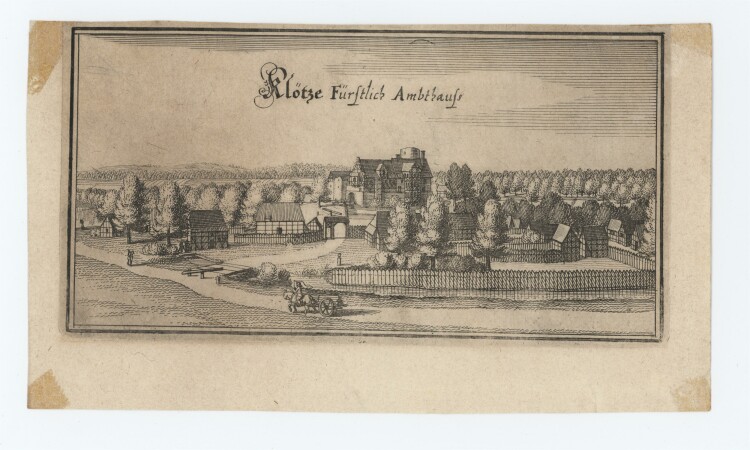 Matthäus Merian - Klötze Fürstlich Ambtshaus - 1654 - Kupferstich