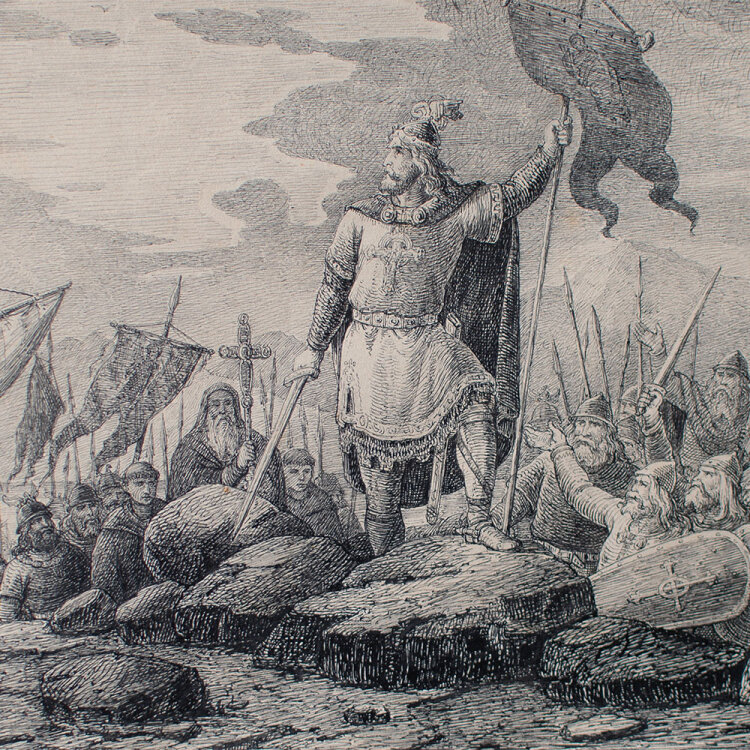 unbekannt - Bildnis Leif Eriksson - 1770 - Tusche