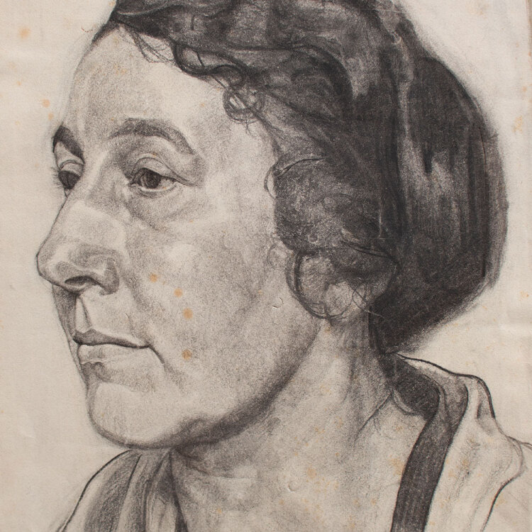 unbekannt - Frauenporträt - o.J. - Bleistiftzeichnung