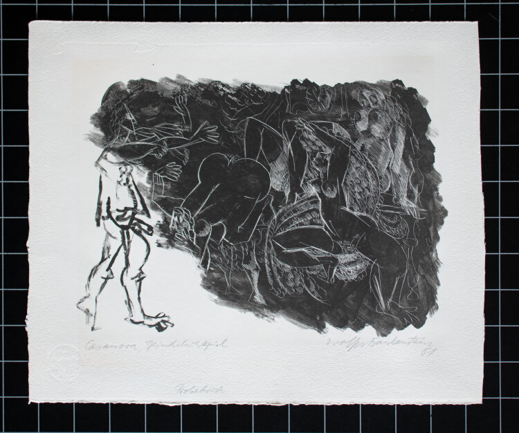 Wolfgang Frankenstein - Casanova, Blindekuhspiel - 1981 - Lithografie