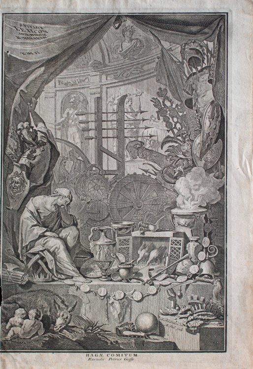Matthijs Pool nach Arnold Houbraken - Titelseite Lexikon Antiquitatum Romanarum - 1737 - Kupferstich