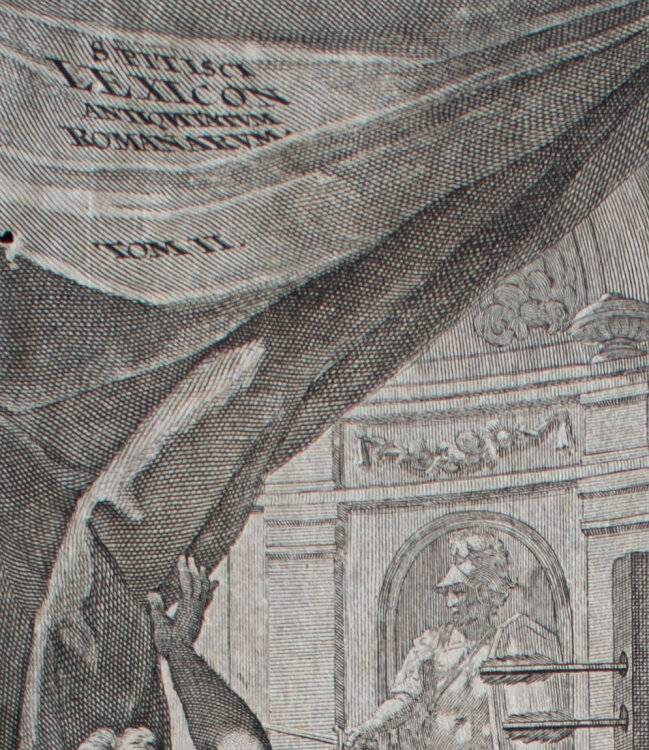 Matthijs Pool nach Arnold Houbraken - Titelseite Lexikon Antiquitatum Romanarum - 1737 - Kupferstich