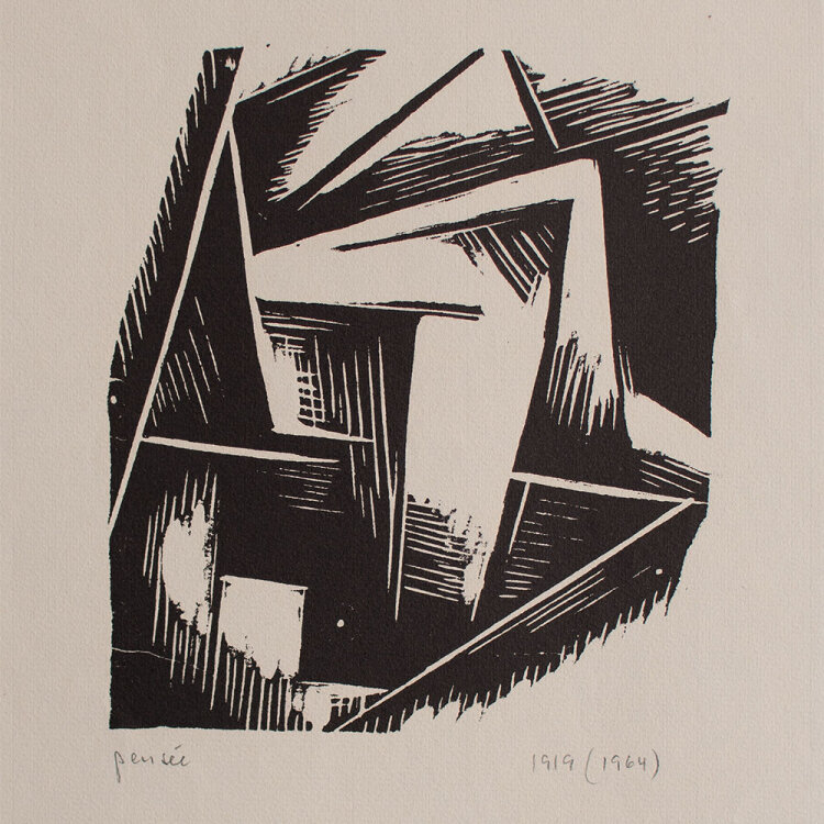 Stanislaw Kubicki - Abstrakt - 1919 - Holzschnitt